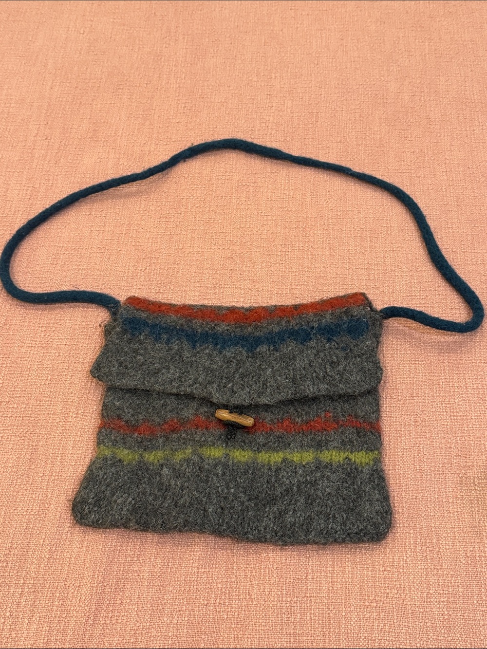 Felted Wool Crossbody Bag - handmade